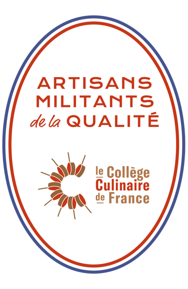 Label "Artisans militants de la qualité" produit par le collège culinaire de France 2024