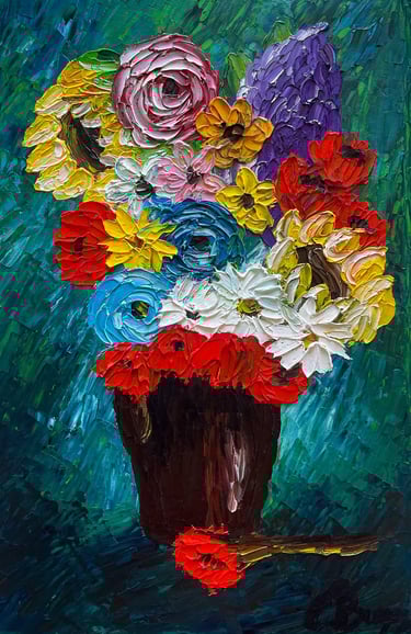 Cuadro Jarrón con flores