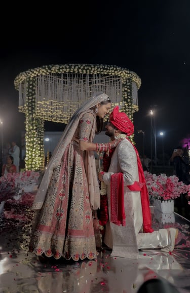 Wedding bridal makeup in Vadodara by R&D Bridal Makeup for traditional Indian bride