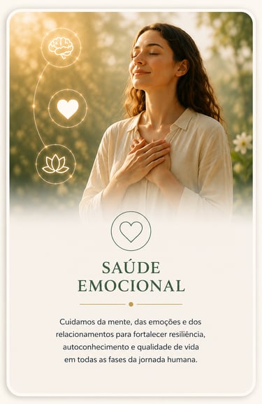 Uma mulher praticando mindfulness para a saúde emocional, representando o cérebro, o coração e lotus