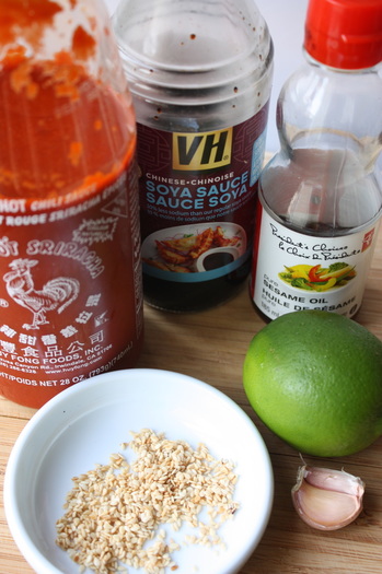 ingredients for soba noodle dish