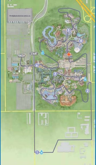 2015 runDisney Disneyland 10K Course Map