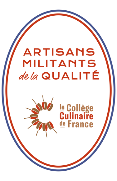 Label "Artisans militants de la qualité" produit par le collège culinaire de France 2024