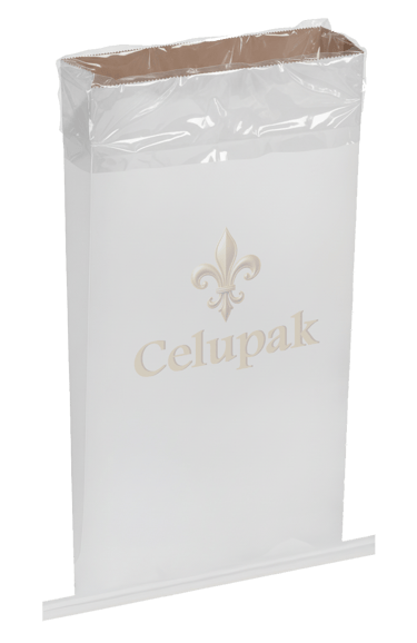 bolsa de papel kraft con refuerzo de bosa de polietileno insertada