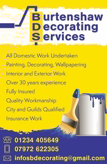 Burtenshaw Decorating Services - supporter of The Sandy Garden & Craft Show
