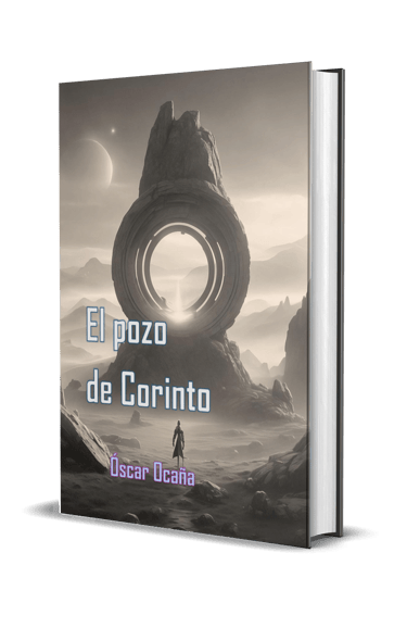 Portada 3D de la novela de Fantasía 'El Pozo de Corinto' de Óscar Ocaña Parrón