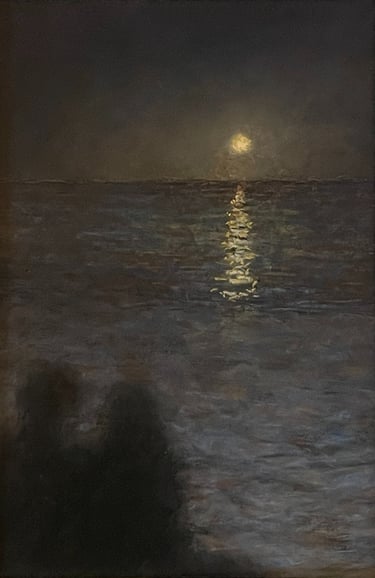 Tableau au pastel sec - Clair de lune