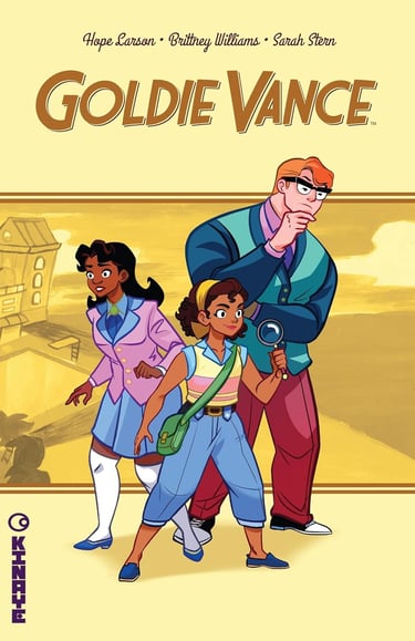 Première de couverture dtu tome 1 de la BD Goldie Vance