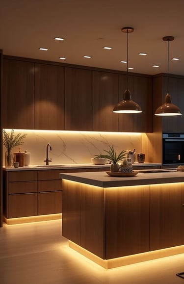 Mutfak tasarımı ile yenilenmiş konforlu yaşam alanı