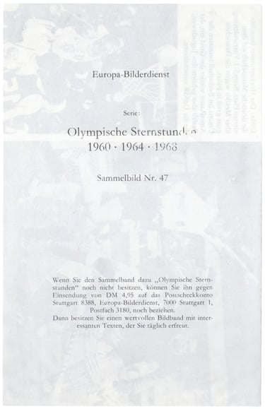 1968 Europa-Bilderienst Olympische Sternstunden 1960-1964-1968 Sammelbilder No. 47 Spencer Haywood B