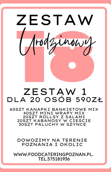 CATERING NA OSIEMNASTE URODZINY