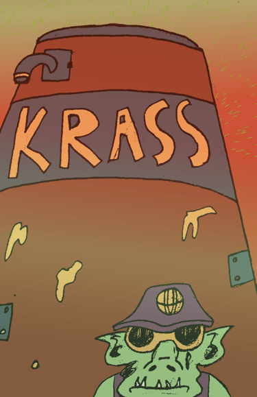 Illustration de la pompe de Krass sur Krooshnool, dessiné par Matteo Benmhad