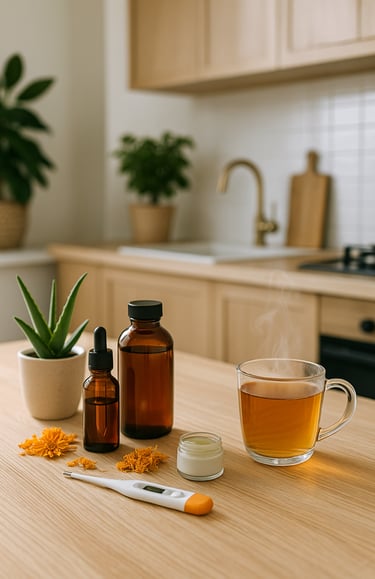 urter mod hoste, naturlige midler til hudproblemer, naturlig udrensning, urte teer, immunforsvar nat