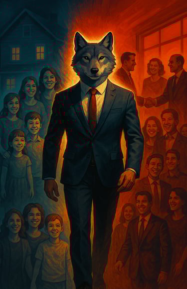Wolf: “Wolf in suit – symbol of self-confidence and power from Don’t Be That Donkey