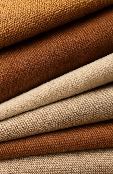 Upholstery fabric samples for custom chairs