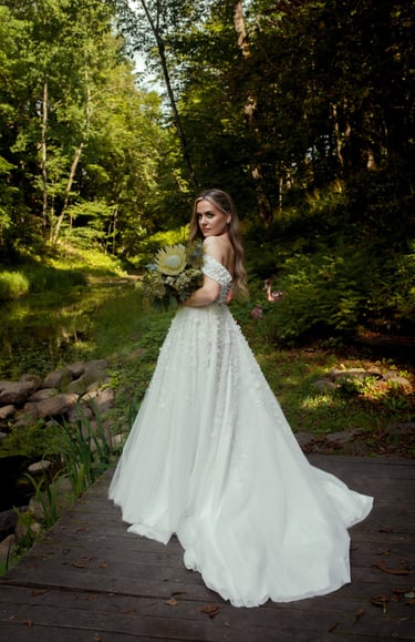 elegantiška vestuvių fotografija
