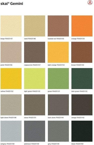 tapizados para mobiliario de peluquería, tapizados Skai Gemini, variedad de colores de tapizados, tapizados de alta calidad, 