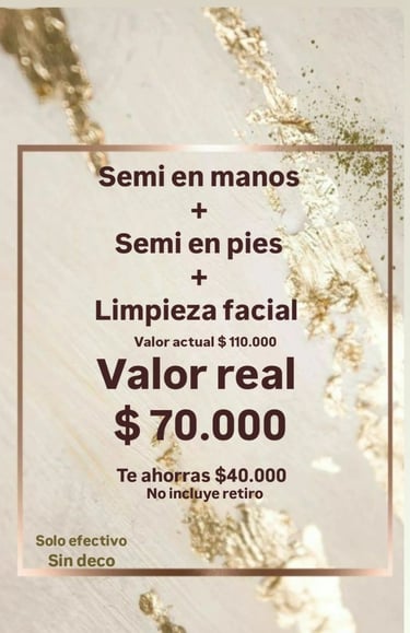 promo Manos , pies , limpieza Facial