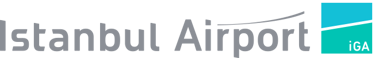 Official Istanbul Airport iGA logo featuring gray typography and a turquoise graphic icon.