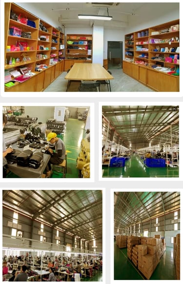 King Fly's Manufacturing Journey: Sample Room → Production Line → Warehouse