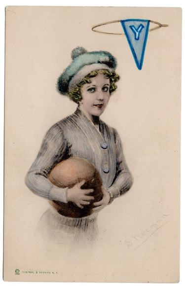 1910 Reinthal & Newman Yale University Basketball Postcard