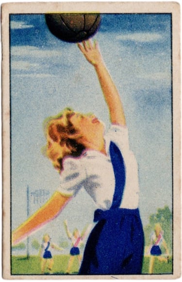 Vintage Basketball Netball Ovaltine Australia Pix Card Number 29