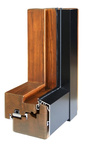 Madera interior; Aluminio exterior