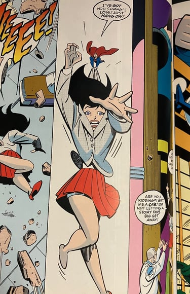 Superman Adventures - Lois Using her Super Chute