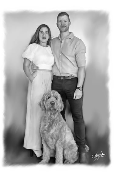 Pencil Portrait Drawn From Photo