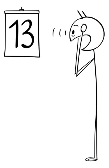 dessin stickman pressé par l'échéance
