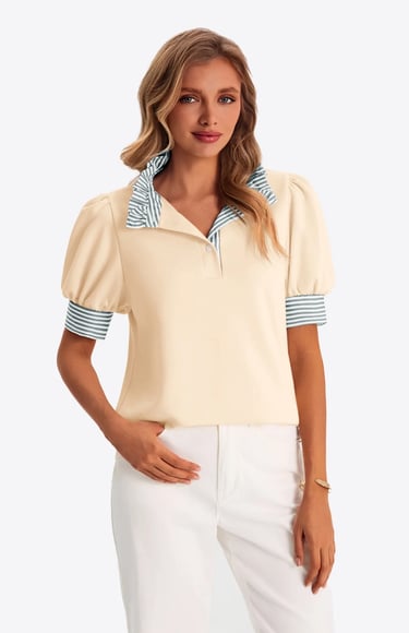 women's apricot blouse