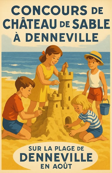 Concours de chateaux de sable de denneville