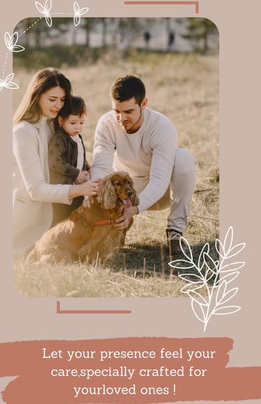 a family photo of a man and woman with a dog