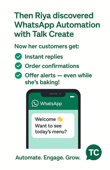 WhatsApp automation with Talk Create