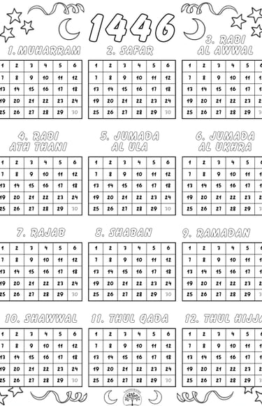 Hijri Calendar for 1446