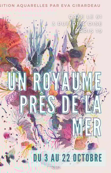 affiche d'exposition d'aquarelle