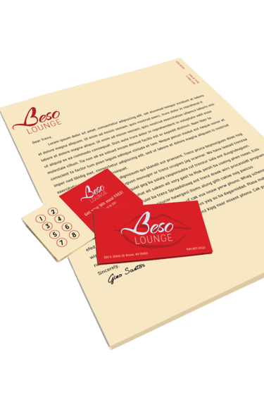 beso lounge branding package