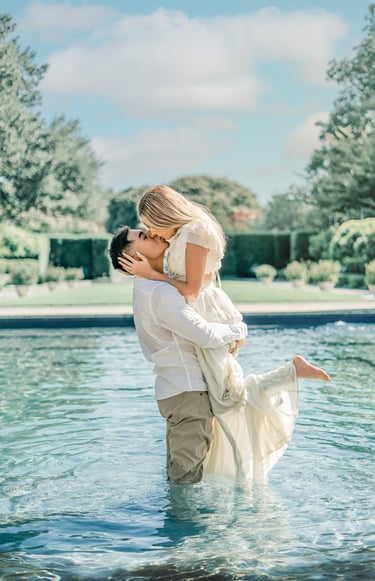 engagement shoot light and airy dallas