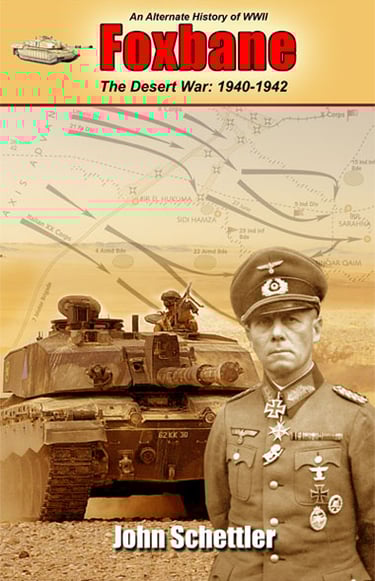 cover of "Foxbane" an alternate history of the Desert War