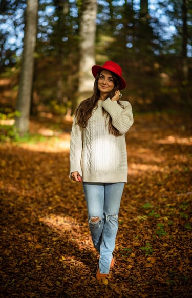 Lady portrait image in Zurich, autumn