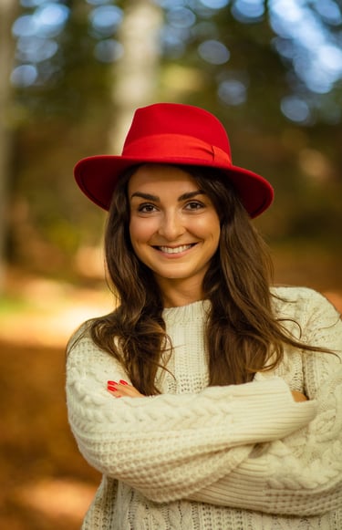 Lady portrait image in Zurich, autumn