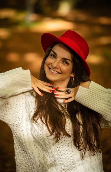 Lady portrait image in Zurich, autumn