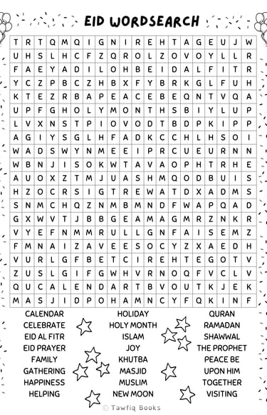 Eid wordsearch