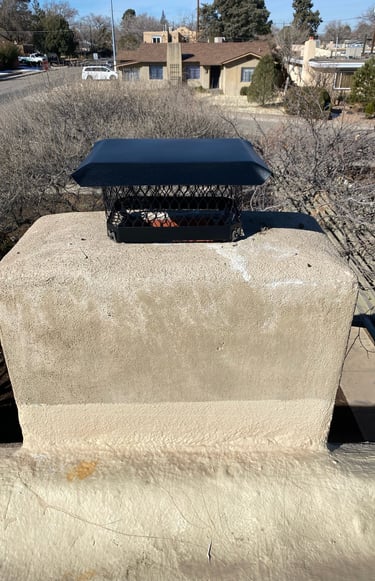 Chimney cap with leg kit