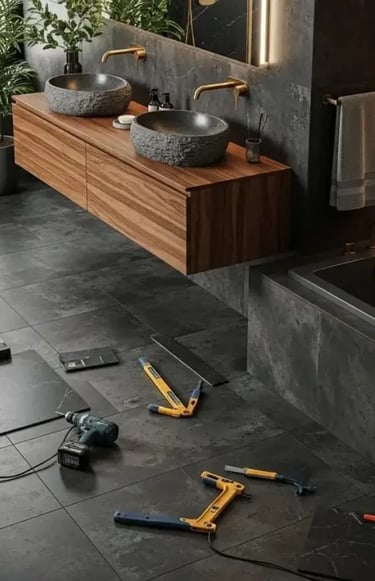 iç mekân tadilatında yapılan elektrik tesisatı hazırlığı