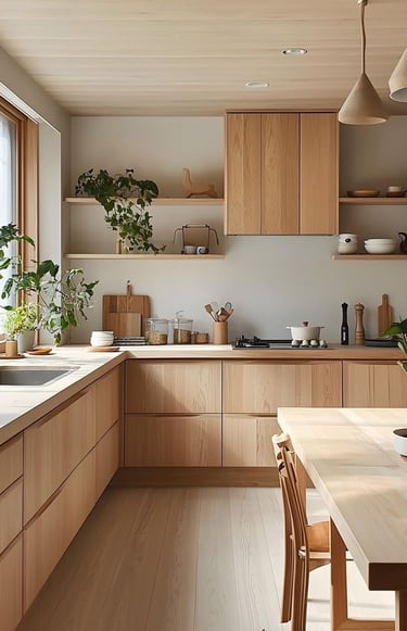 Fonksiyonel yerleşime sahip estetik mutfak tasarımı