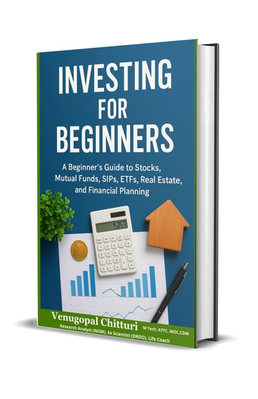 a book cover of investing for beginners