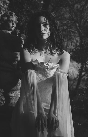 photo de mariée noir et blanc