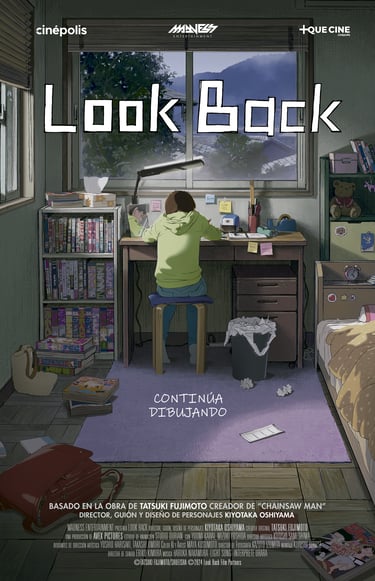 La película Look Back Continúa dibujando poster