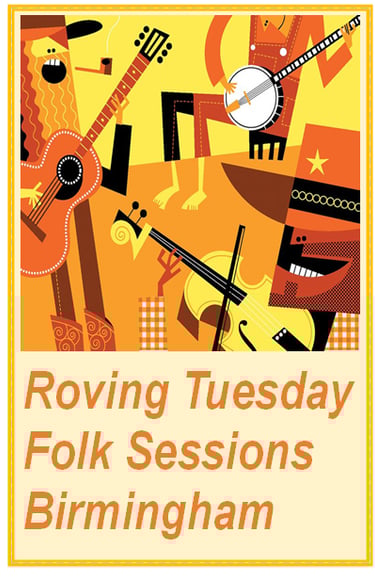 Birmingham folk music sessions roving Tuesday logo at The Blue Bell Earlswood